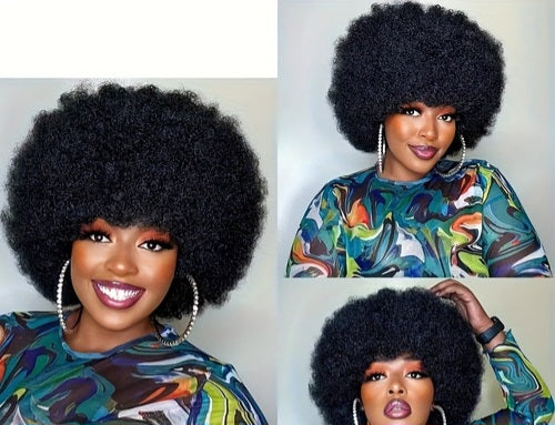 Afro perruque court bouclés