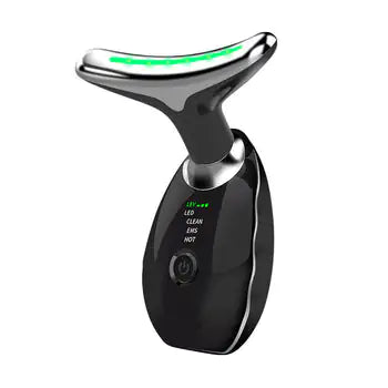 Masseur Facial de Beauté, Dispositif Facial Microcourant pour l'Acné de 7 Couleurs Ondulé, Raffermissant la Peau pour le Visage et le Cou