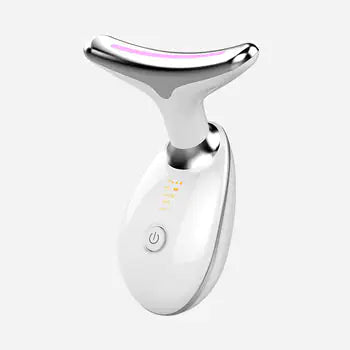 Masseur Facial de Beauté, Dispositif Facial Microcourant pour l'Acné de 7 Couleurs Ondulé, Raffermissant la Peau pour le Visage et le Cou