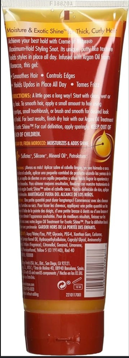 Cream of Nature Argan oil shoothes hair Control Edge