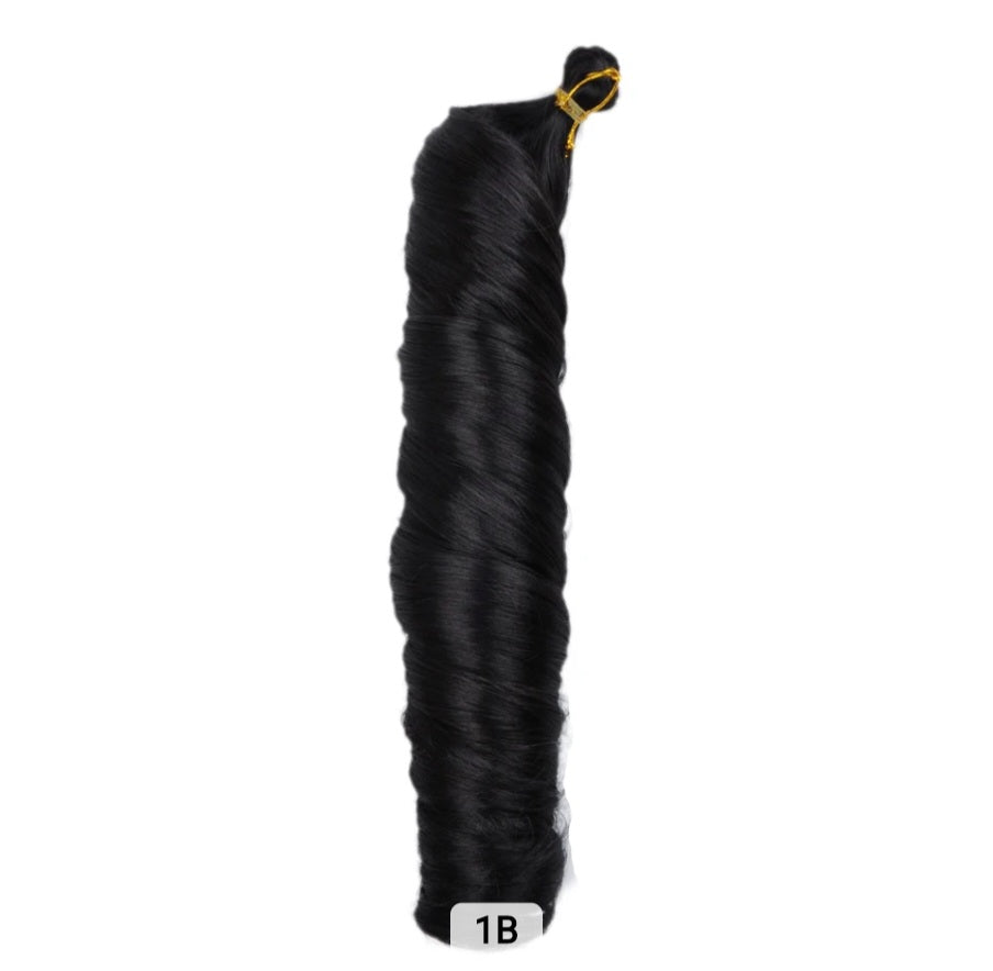 Tresses Ondulées Extentions de Cheveux en Crochet Boucles en Spirale
