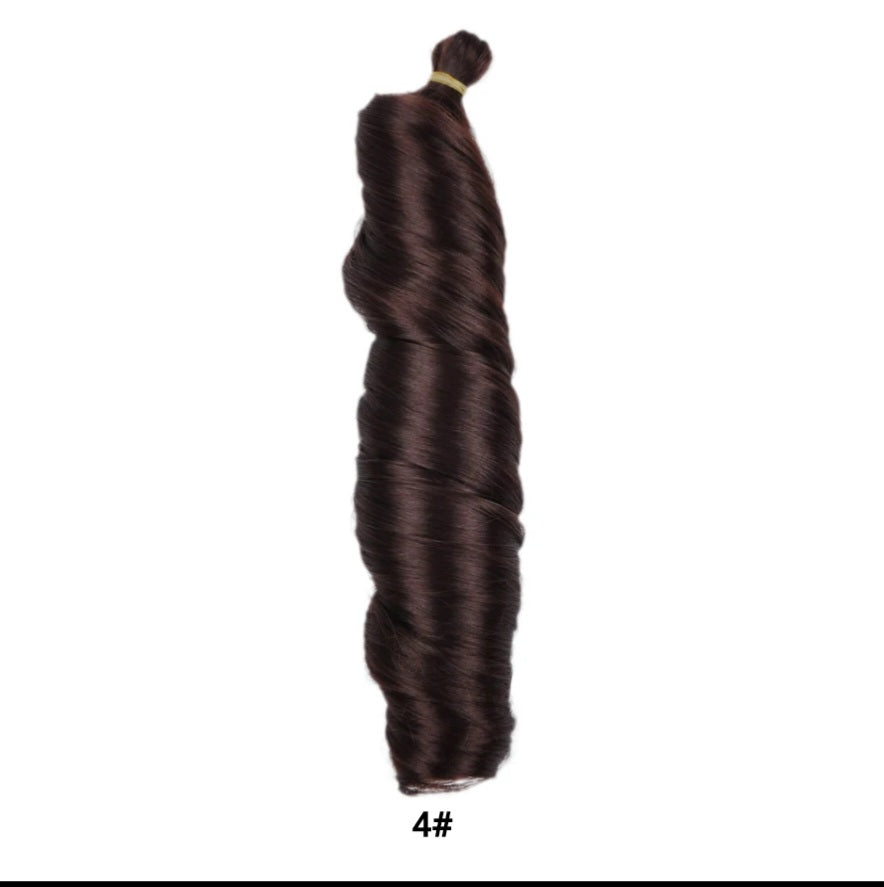 Tresses Ondulées Extentions de Cheveux en Crochet Boucles en Spirale