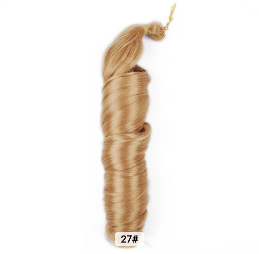 Tresses Ondulées Extentions de Cheveux en Crochet Boucles en Spirale