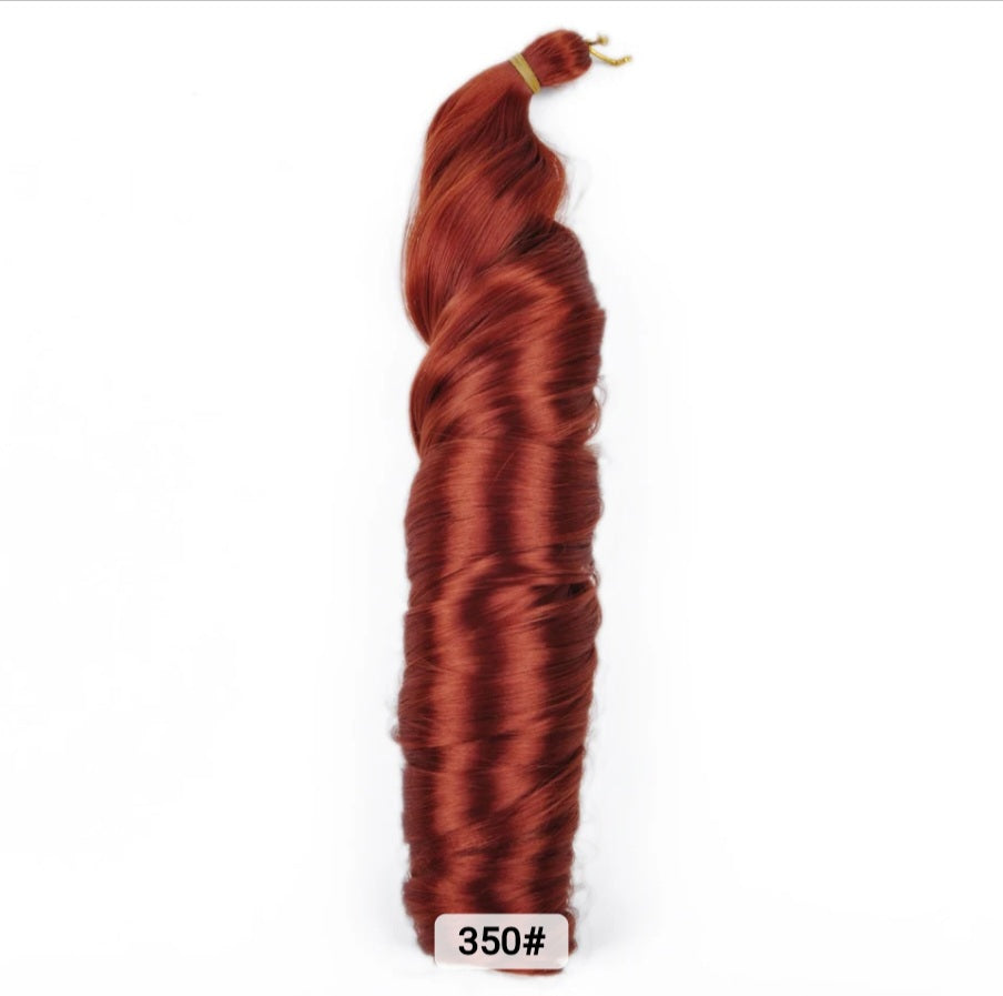 Tresses Ondulées Extentions de Cheveux en Crochet Boucles en Spirale