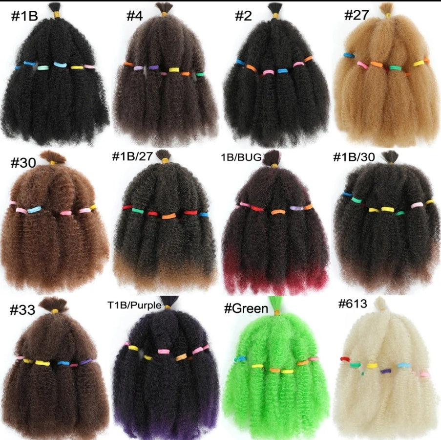 Cheveux afro kinky twist pre synthétiques