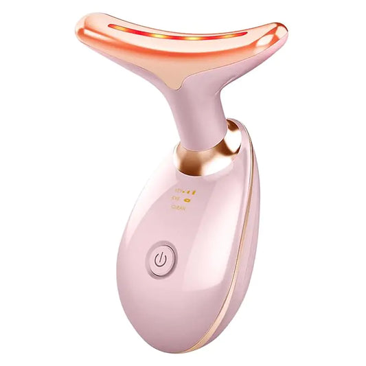 Masseur Facial de Beauté, Dispositif Facial Microcourant pour l'Acné de 7 Couleurs Ondulé, Raffermissant la Peau pour le Visage et le Cou