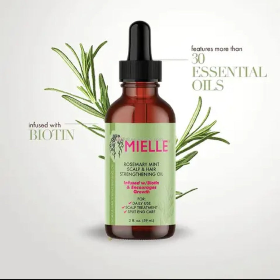 L'huile Mielle fortifiante pour cuir chevelu et repousse cheveux au romarin menthe