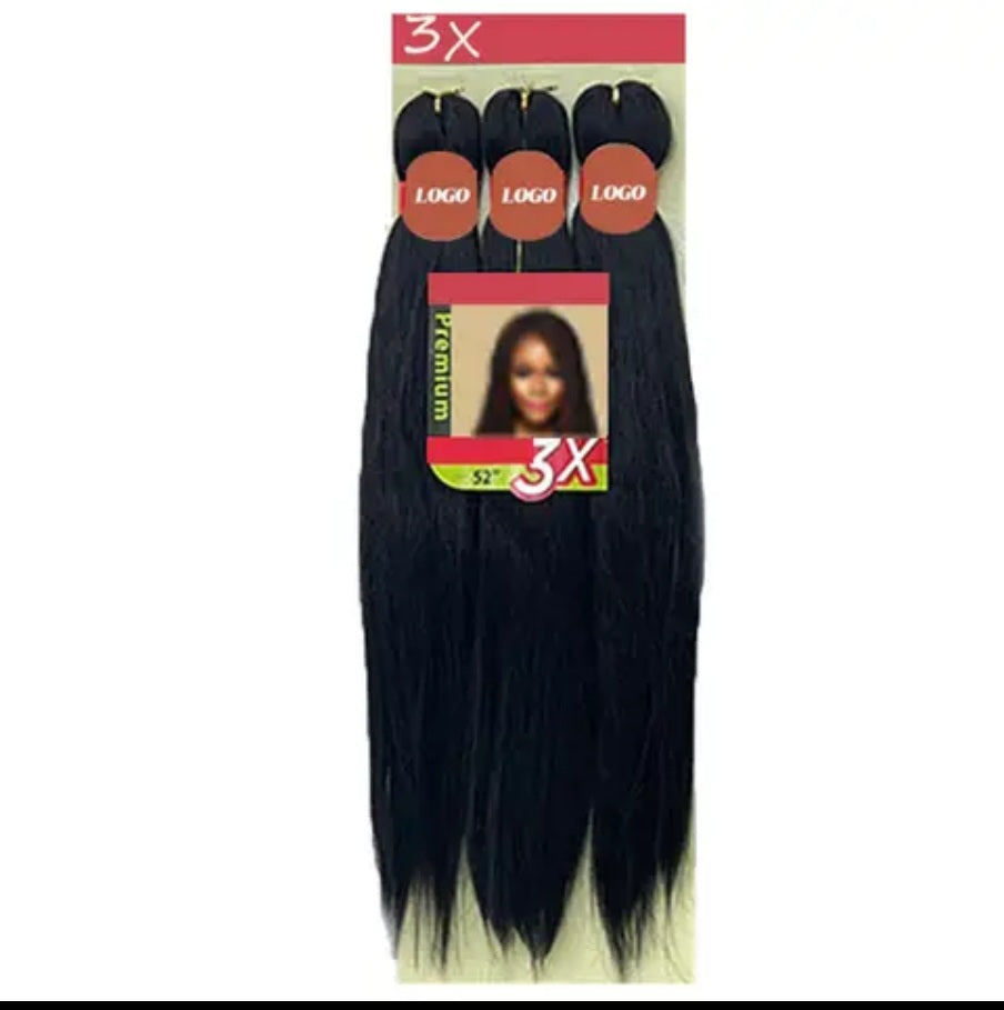 Tresses 3X-X pression Pre Stretched Ultra Braids 52"