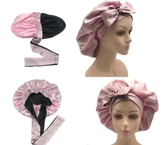 Bonnets satin double faces