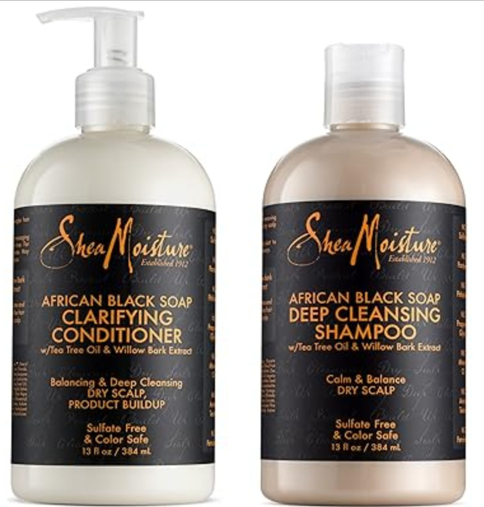Shea Moisture Deep Cleancing Shampoo &  Balancing Conditioner